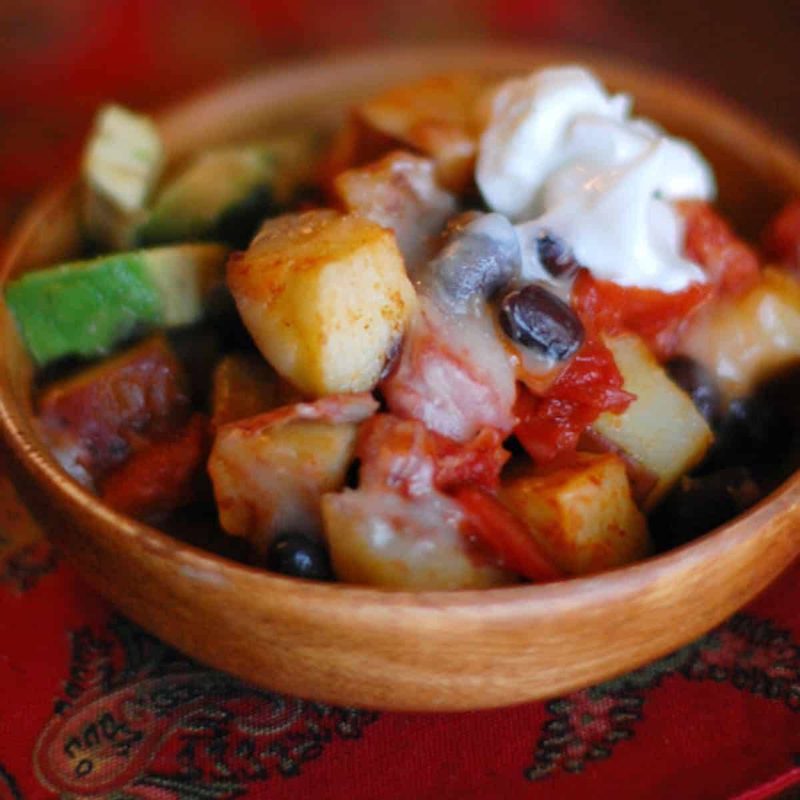 A picture of Cheesy Roasted Potato Nachos