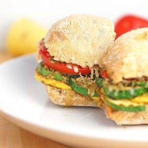 A picture of Parmesan Pesto Veggie Sandwich